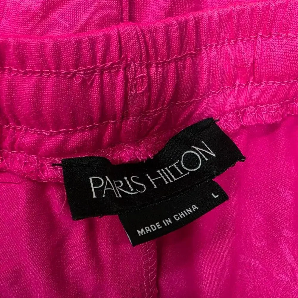 Paris hilton pink satin pajama